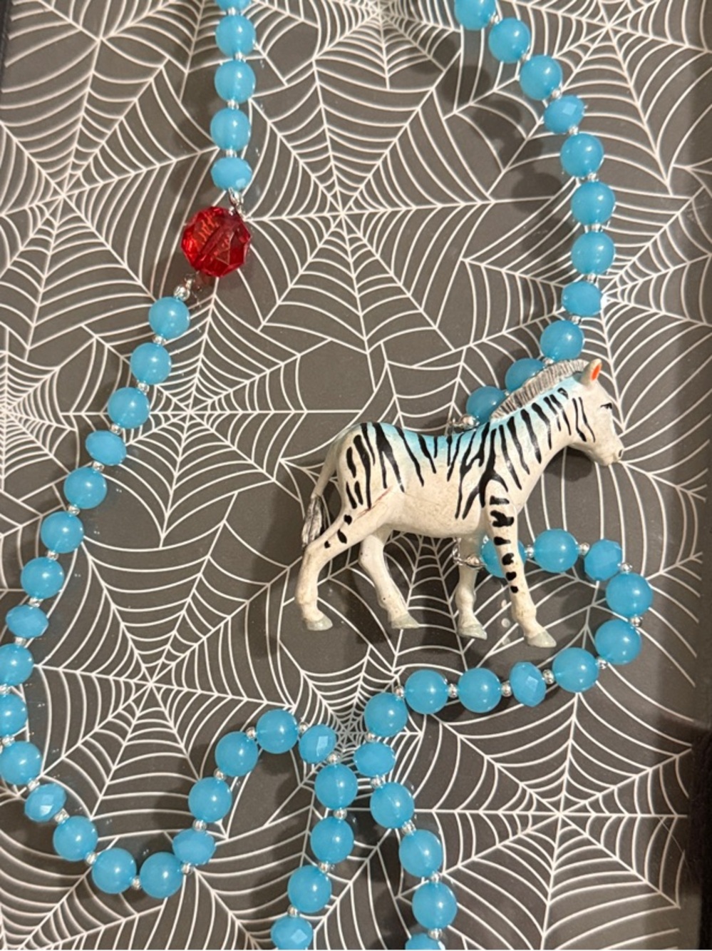 Whimsical Zebra necklace - handmade by Heather Nijoli Jewelry